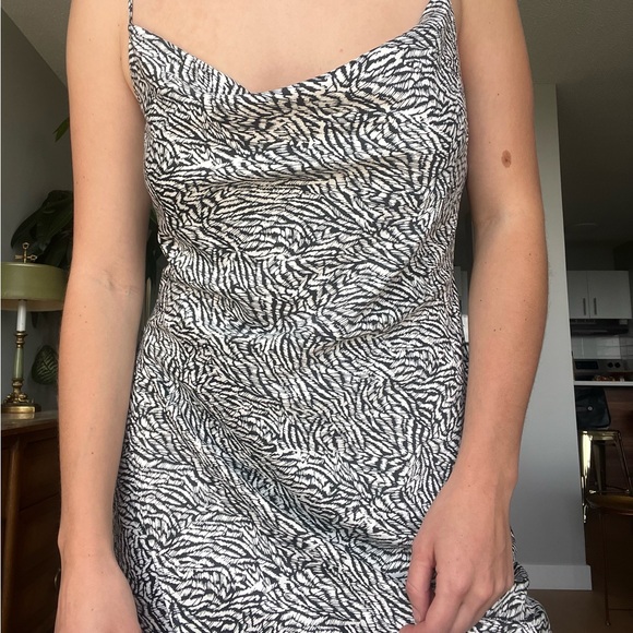 Dynamite Printed Cowl Neck Mini Dress - Picture 2 of 10